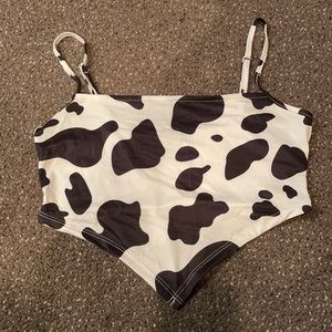 cow print crop top
